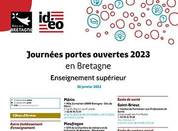 Journées portes ouvertes 2023 en Bretagne - Enseignement supérieur