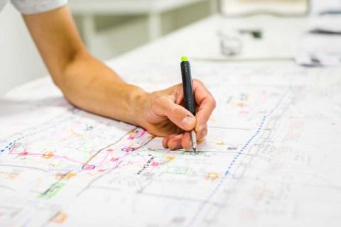 Travail sur plan