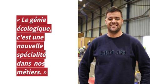 Charly Hommette du CFA Travaux publics Bretagne à Ploërmel.