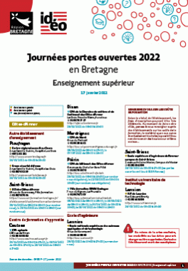 Journées portes ouvertes 2022 en Bretagne - Enseignement supérieur Journées portes ouvertes 2022 en Bretagne - Enseignement supérieur