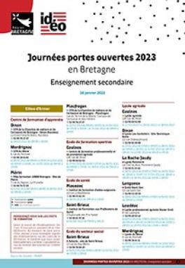 Journées portes ouvertes 2023 en Bretagne - Enseignement secondaire Journées portes ouvertes 2023 en Bretagne - Enseignement secondaire