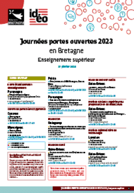 Journées portes ouvertes 2023 en Bretagne - Enseignement supérieur Journées portes ouvertes 2023 en Bretagne - Enseignement supérieur