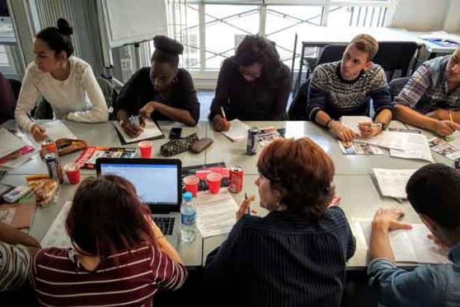 Les étudiants de la prépa La Chance en plein travail.