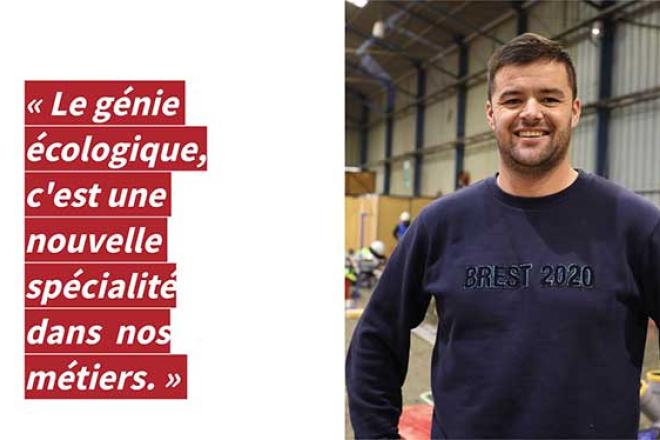 Charly Hommette du CFA Travaux publics Bretagne à Ploërmel. Charly Hommette du CFA Travaux publics Bretagne à Ploërmel.
