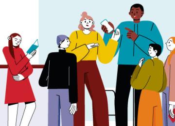 Illustration de couverture &quot;Guide des actions : S&#039;informer sur les métiers&quot;